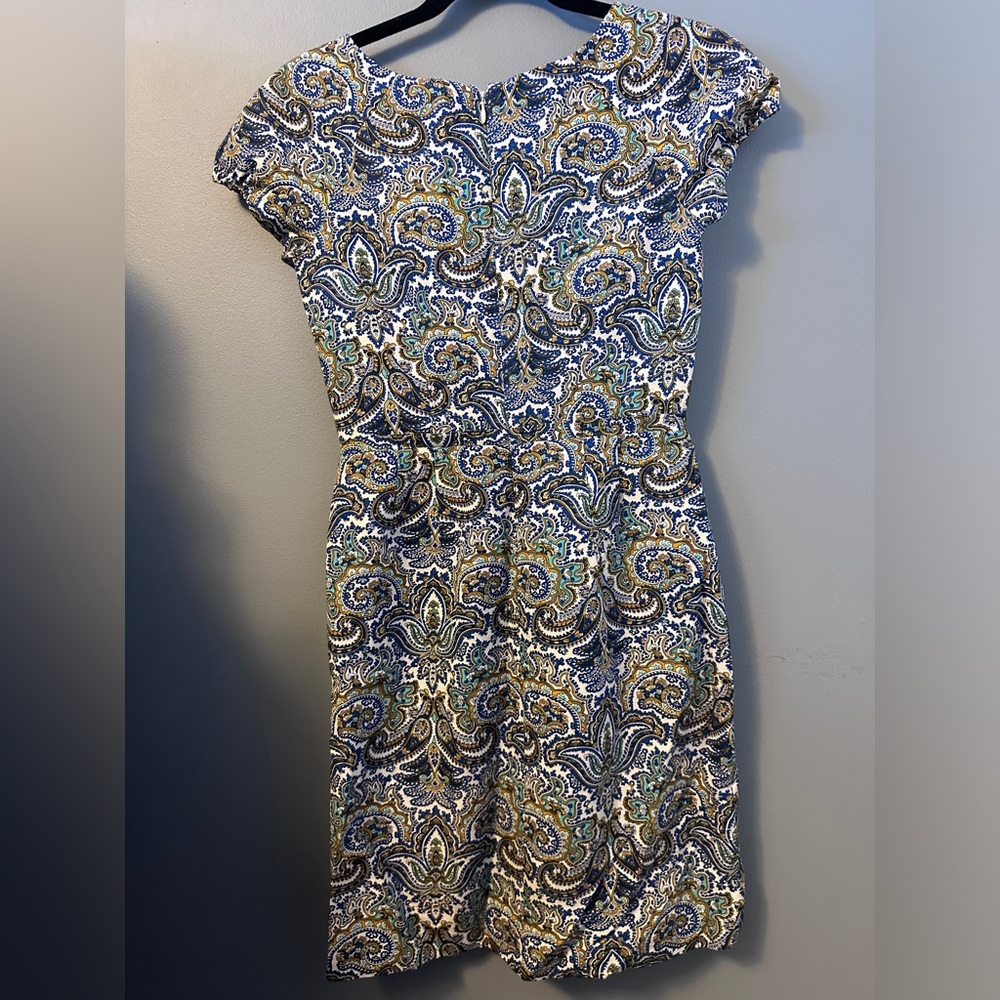 J. Crew blue white mini dress